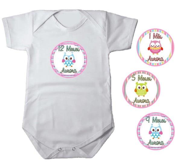 Kit Mesversario Adesivo Corujinhas