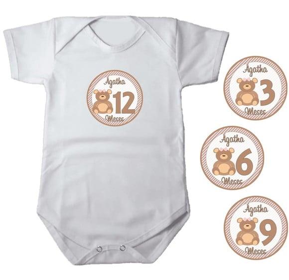 Kit Mêsversário Adesivo Ursinha Laço