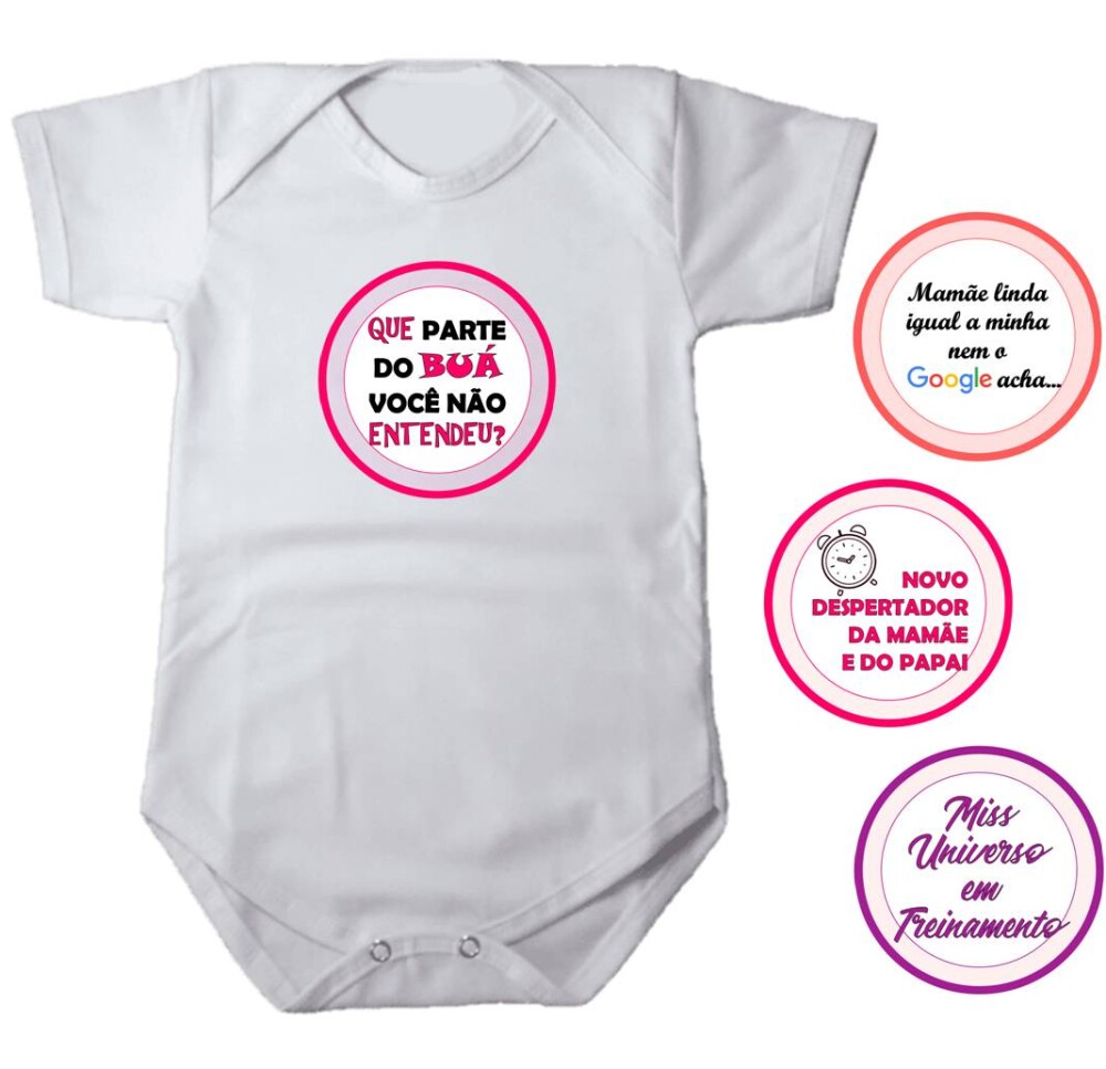 Kit de Adesivo Frases Divertidas para Body - Menina