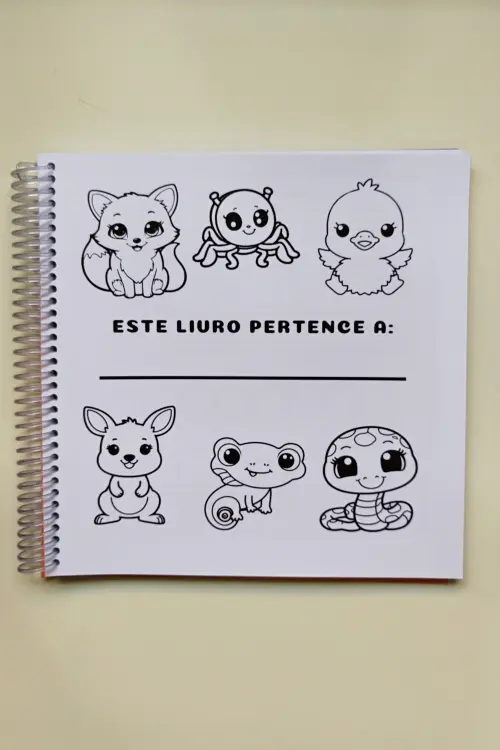 Livro de Colorir Animais - Caderno de Atividades