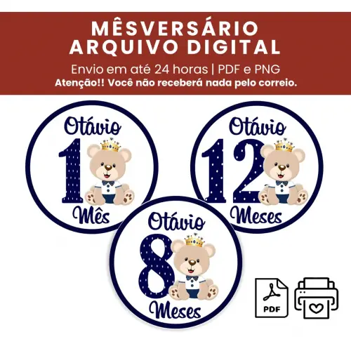 Arquivo Digital Mêsversário Ursinho Príncipe
