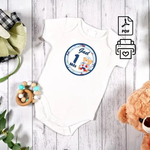 Arquivo Digital Mêsversário Ursinho Marinheiro