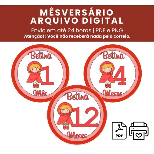 Arquivo Digital Mêsversário Chapéuzinho