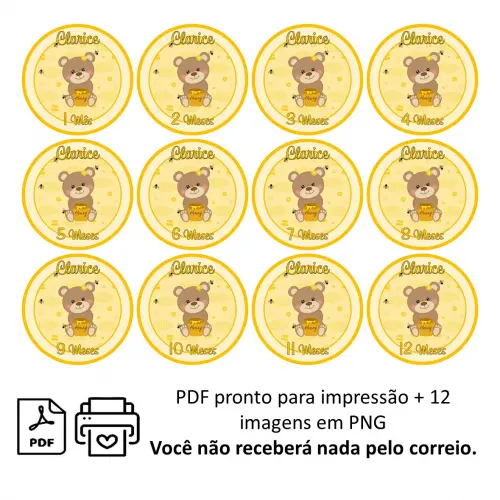 Arquivo Digital Mêsversário Ursinha Mel