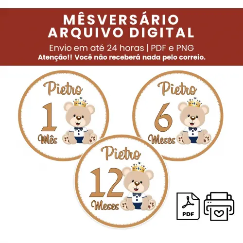 Arquivo Digital Mêsversário Ursinho Príncipe