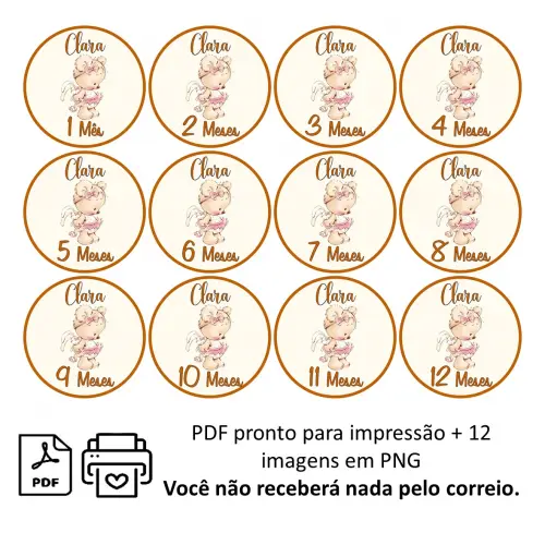 Arquivo Digital Mêsversário Ursinha Fofa