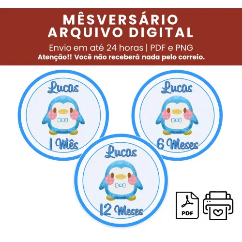 Arquivo Digital Mêsversário Pinguim Azul