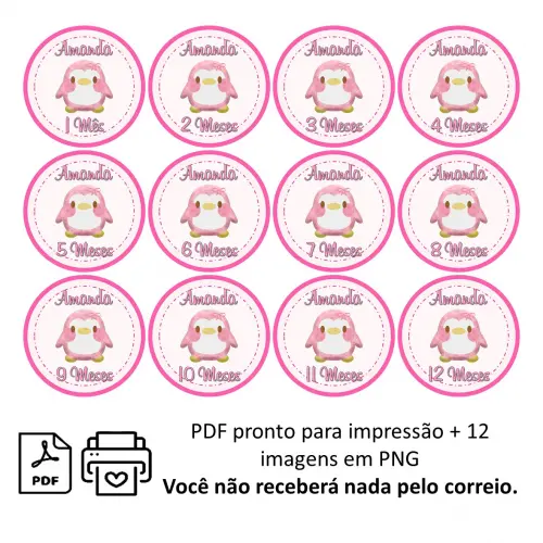 Arquivo Digital Mêsversário Pinguim Rosa
