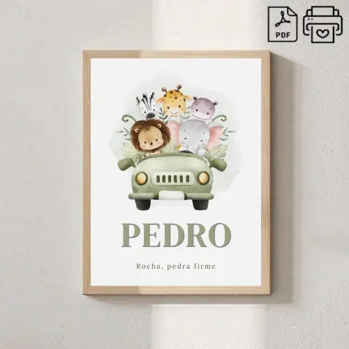 Quadro Significado do Nome Pedro Safari - Arquivo Digital