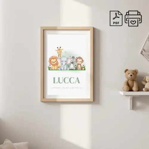 Quadro Significado do Nome Lucca Safari - Arquivo Digital
