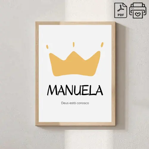 Quadro Significado do Nome Manuela Coroa - Arquivo Digital