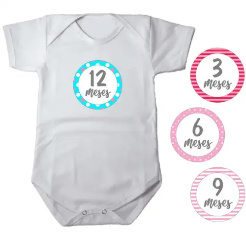 Kit Adesivo Mêsversário Cores Menina