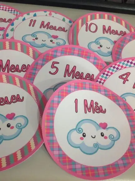 Kit de Adesivo para Body Mesversario Chuva de Benção