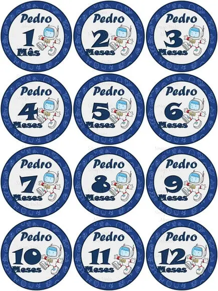 Kit de Adesivo para Body Mesversario Astronauta