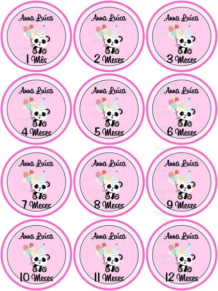 Kit Mêsversario Adesivo Pandinha