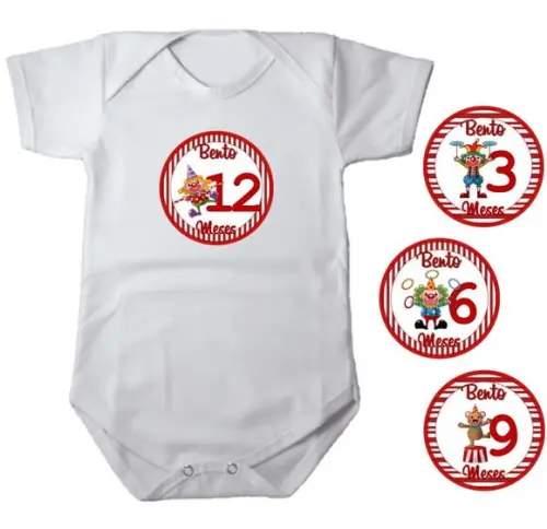 Adesivo Mesversario Tema Circo com nome Personalizado