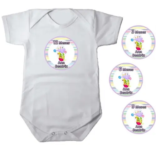 Kit de Adesivo Mesversario Animais Balão