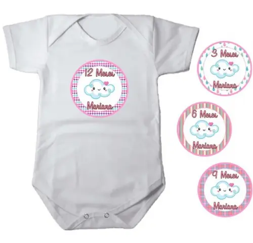 Kit de Adesivo Mêsversário Chuva de Benção Menina