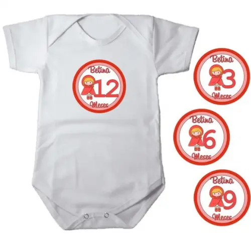 Kit de Adesivo Mêsversário Chapeuzinho