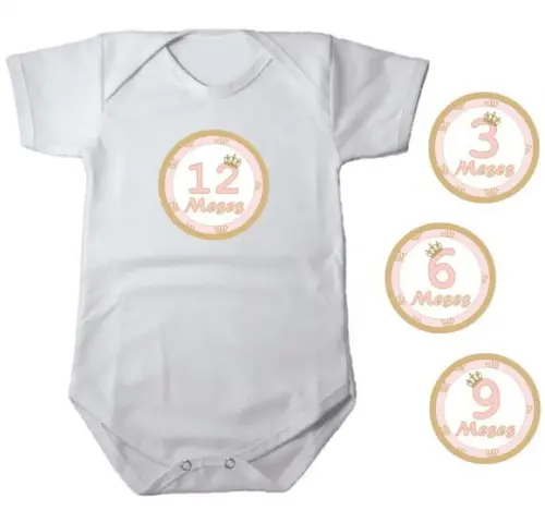 Kit de Adesivo Mêsversário Coroa Princesa