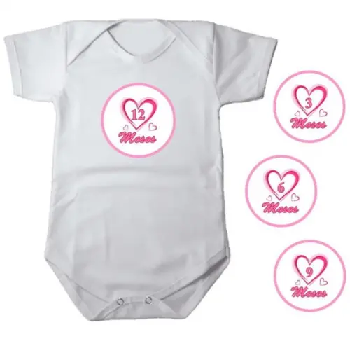 Kit de Adesivo Mêsversário Coração