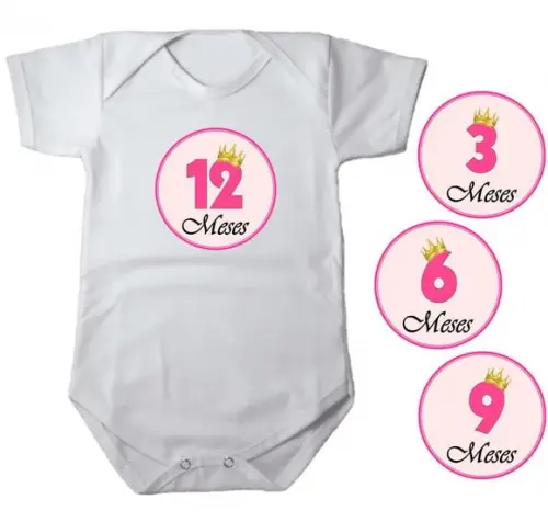 Kit de Adesivo Mêsversário Coroa Princesa