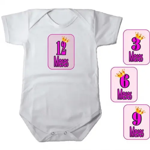 Kit de Adesivo Mêsversário Coroa Princesa