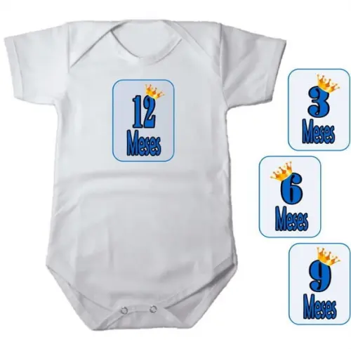 Kit de Adesivo Mêsversário Coroa Principe