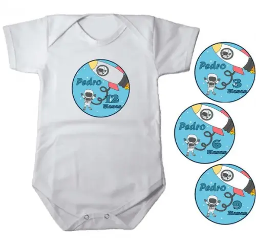 Kit de Adesivo Mesversario para Body Astronauta