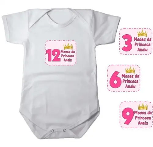 Kit de Adesivo Mêsversário Princesa Nomes