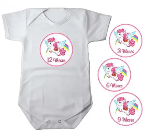 Kit de Adesivo Mêsversario Unicornio