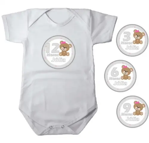 Kit de Adesivo Mêsversário Ursinha