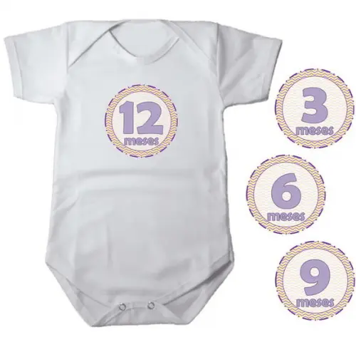 Kit de Adesivo para Body Mesversario Lilás