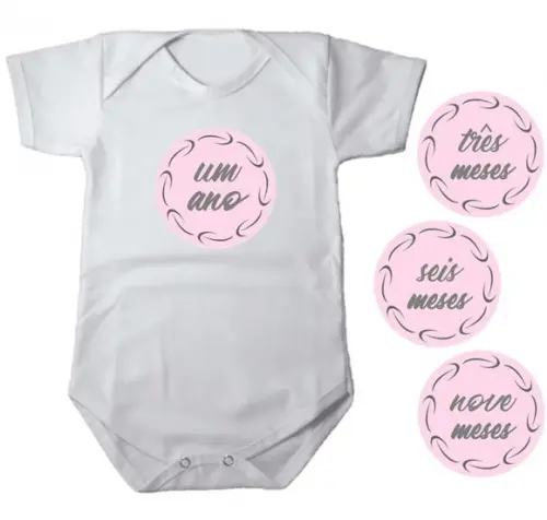 Kit de Adesivo para Body Mesversario Rosa