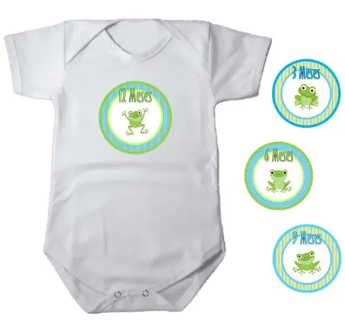Kit de Adesivo para Body Mêsversário Sapinho