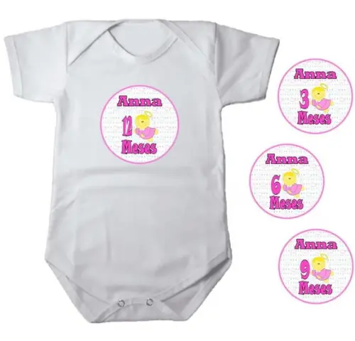 Kit Adesivo Mesversario Anjo Rosa