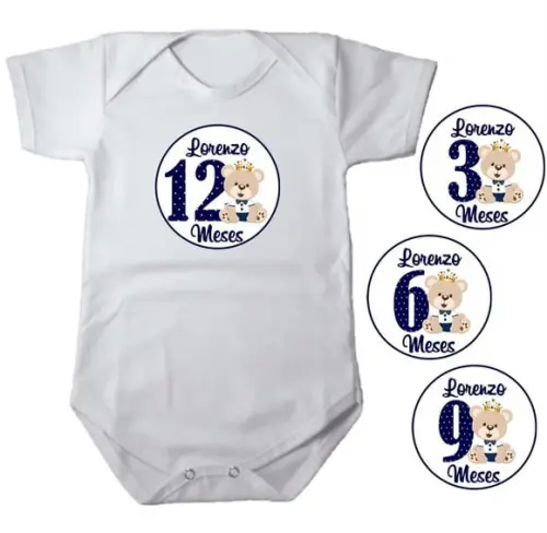 Kit Mêsversário Ursinho Principe Adesivo