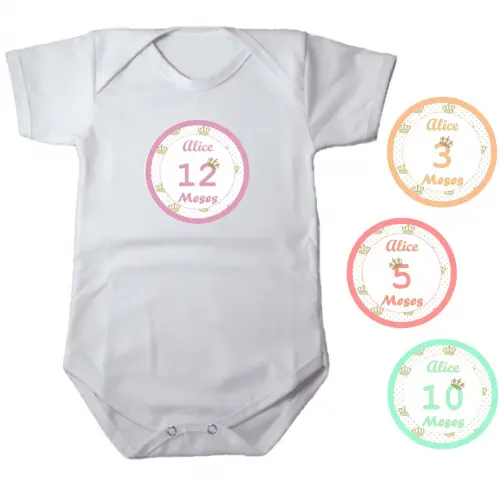 Kit de Adesivo Mesversario Colorido Princesa