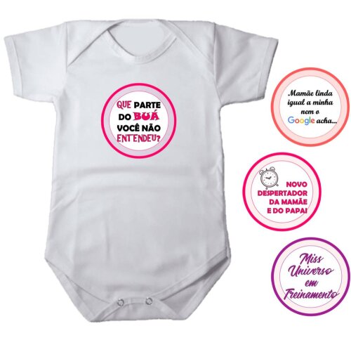 Kit de Adesivo Frases Divertidas para Body - Menina