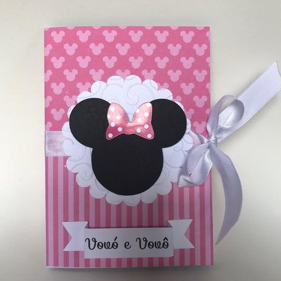Convite 3d Minnie Rosa