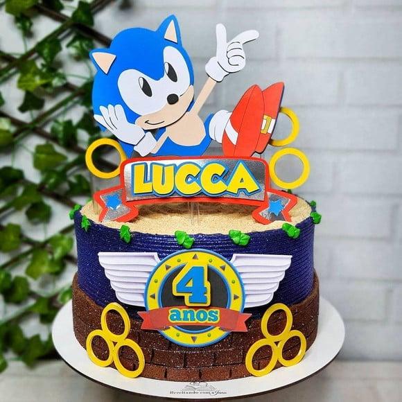 Topo de Bolo Sonic