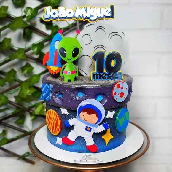 Topo de Bolo Astronauta