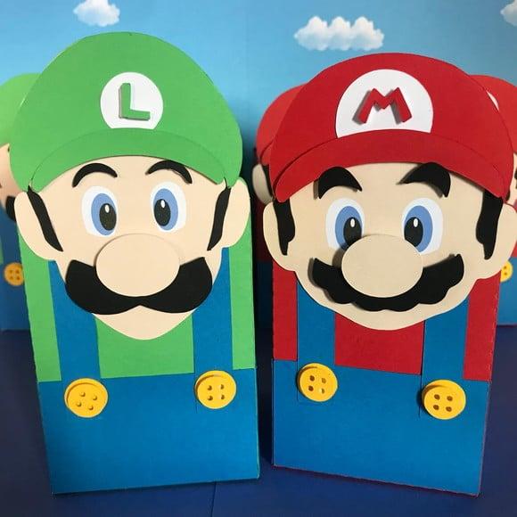 Caixa Lembrancinha Mario e Luigi