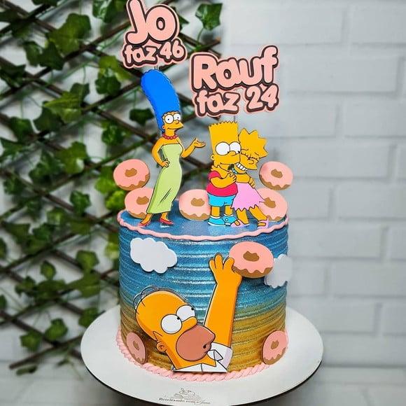 Topo de Bolo Simpsons