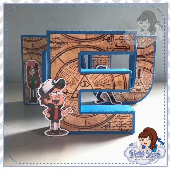 Letra 3d Gravity Falls