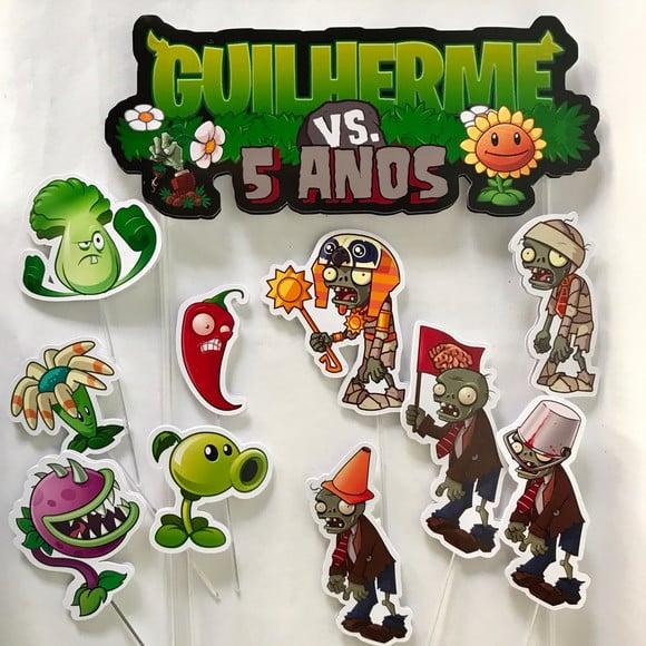 Topo de Bolo Plants Vs Zombies