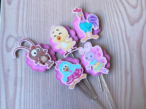 Mini Topper para Docinho Galinha Pintadinha Candy