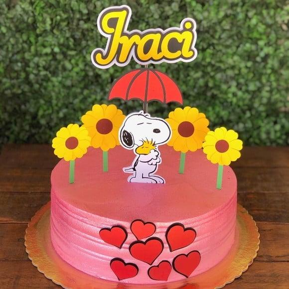 Topo de Bolo Snoopy