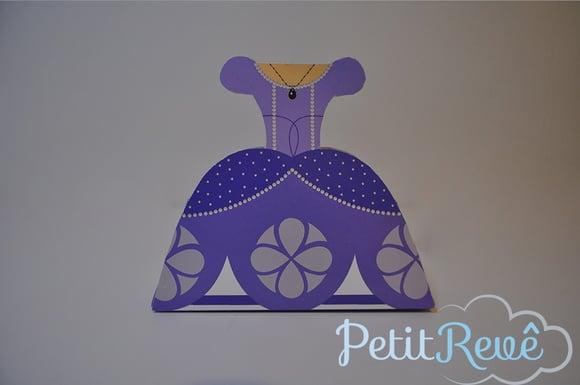 10 Caixinha Vestido Princesinha Sofia