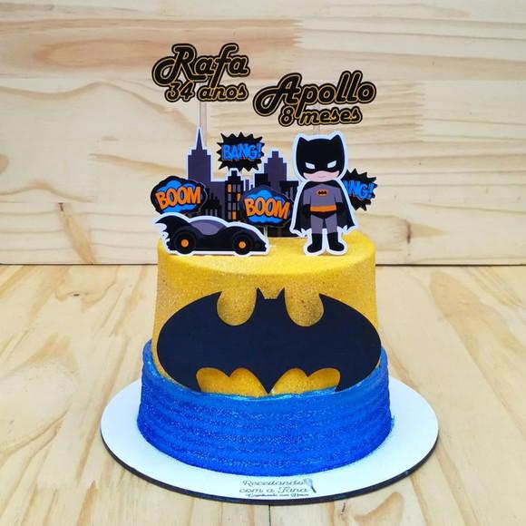 Topo de Bolo Batman
